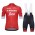Trek Segafredo 2018 Rot Fahrradbekleidung Satz Fahrradtrikot Kurzarm Trikot und Kurz Trägerhose BJNOJ