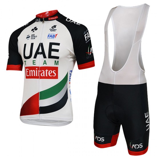 2018 UAE Team Emirates Fahrradbekleidung Radtrikot Satz Kurzarm+Kurz Trägerhose C3SY6
