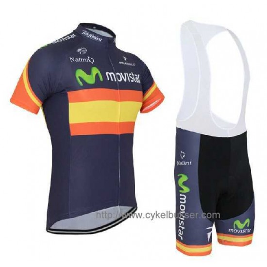 Movistar Teams Spagna Fahrradbekleidung Radteamtrikot Kurzarm+Kurz Radhose Kaufen PB4WC