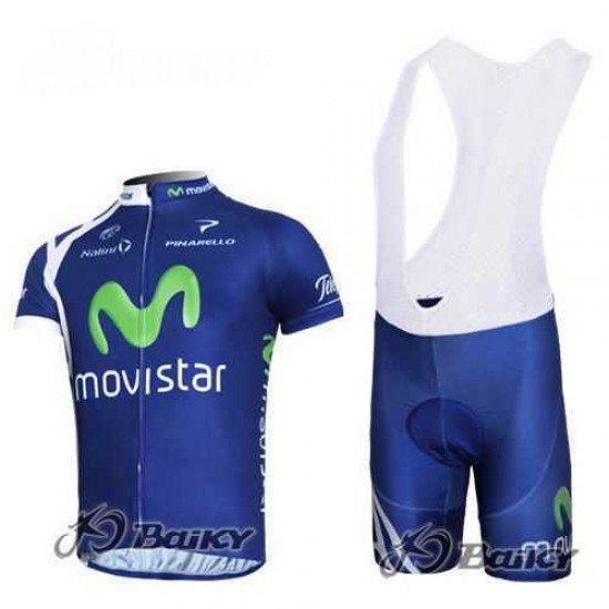 Movistar Teams Fahrradbekleidung Radteamtrikot Kurzarm+Kurz Radhose Kaufen blau UDRC0
