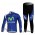 Movistar Teams Fahrradbekleidung Radtrikot Langarm+Lang Trägerhose blau YTEPH
