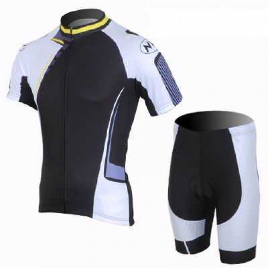 2013 Northwave Radbekleidung Radtrikot Kurzarm und Fahrradhosen Kurzje Schwarz weiß ZEMZO