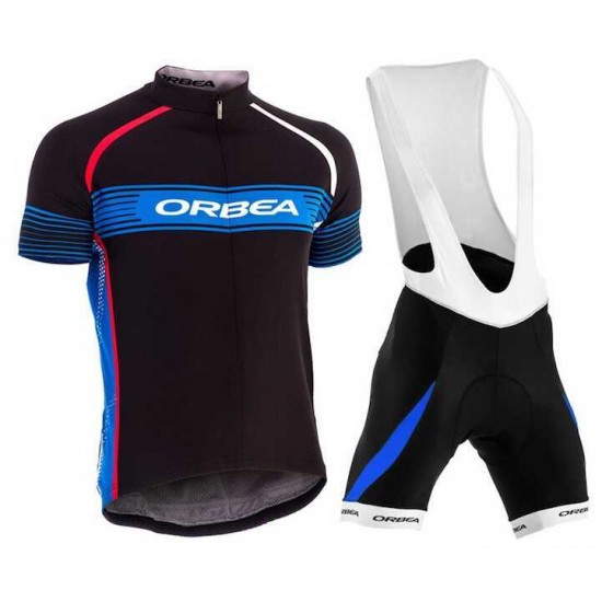 2015 Orbea Schwarz-blau Fahrradbekleidung Radteamtrikot Kurzarm+Kurz Radhose Kaufen KE7I9