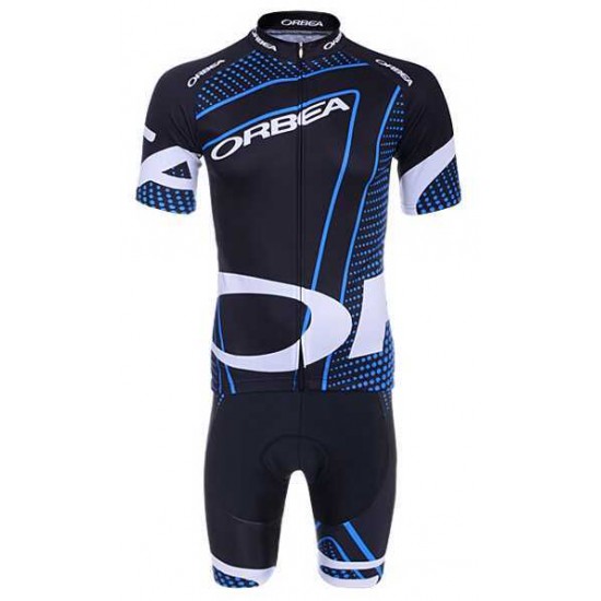 2015 Orbea Schwarz blau weiß Radbekleidung Fahrradtrikot Kurzarm und Fahrradhosen Kurz M8519