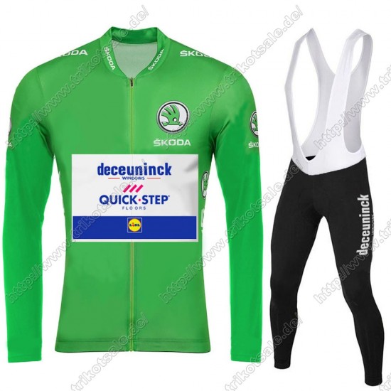 Deceuninck quick step 2021 Tour De France Fahrradbekleidung Radtrikot Langarm+Lang Trägerhose IQHZJ