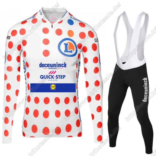 Deceuninck quick step 2021 Tour De France Fahrradbekleidung Radtrikot Langarm+Lang Trägerhose WOTPW
