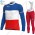 France FDJ Winter Thermal Fleece 2021 Fahrradbekleidung Radtrikot Langarm+Lang Trägerhose GAHKI