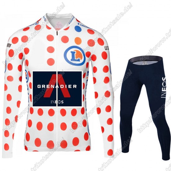 Team INEOS Grenadier Tour De France 2021 Herren Fahrradbekleidung Radtrikot Langarm+Lang Trägerhose QQDLG