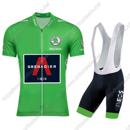 Team INEOS Grenadier 2021 Tour De France Green Fahrradbekleidung Radteamtrikot Kurzarm+Kurz Radhose Kaufen GXMIY