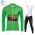 Winter Thermal Fleece Jumbo Visma 2021 Green Fahrradbekleidung Radtrikot Langarm+Collant Cycliste DFDST