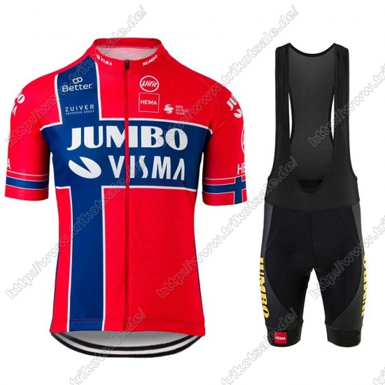 Jumbo Visma 2021 Norway Fahrradbekleidung Radteamtrikot Kurzarm+Kurz Radhose Kaufen TMSHL