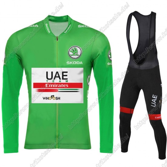 UAE EMIRATES Tour De France 2021 Fahrradbekleidung Radtrikot Langarm+Lang Trägerhose WDBRR