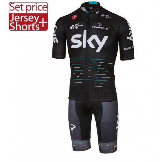 2017 Sky Fahrradbekleidung Radteamtrikot Kurzarm+Kurz Radhose Kaufen XPQDP