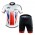 2016 SKY British Set Radbekleidung Radtrikot Kurzarm und Fahrradhosen Kurz Schwarz Rot weiß TH48N