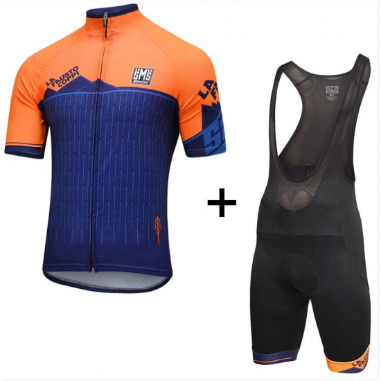 2016 Fahrradbekleidung Radteamtrikot Kurzarm+Kurz Radhose Kaufen blau oranje 8DSBM