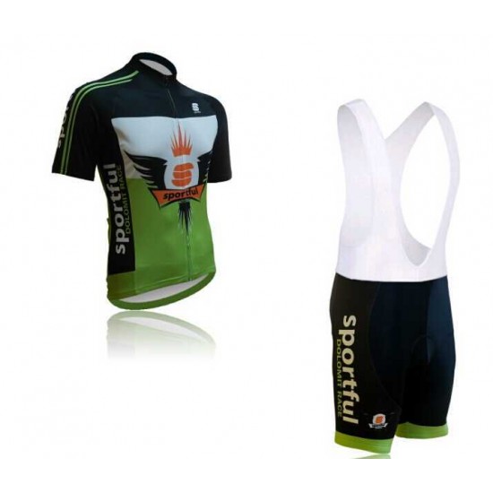 2015 Sportful grün weiß Fahrradbekleidung Radteamtrikot Kurzarm+Kurz Radhose Kaufen 0NZ8D