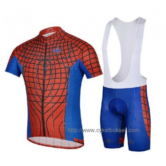 Spider-man Fahrradbekleidung Radteamtrikot Kurzarm+Kurz Radhose Kaufen Rot blau PQ6OY