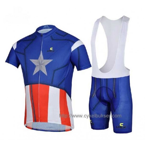 Captain America Fahrradbekleidung Radteamtrikot Kurzarm+Kurz Radhose Kaufen VVVQ3