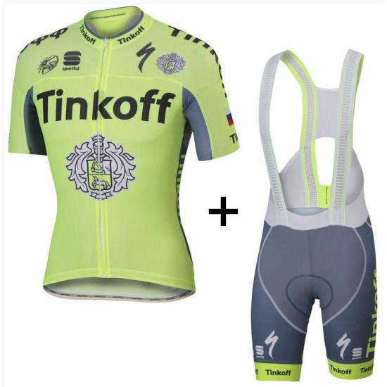 2016 Tinkoff Fahrradbekleidung Radteamtrikot Kurzarm+Kurz Radhose Kaufen grün FR4FR