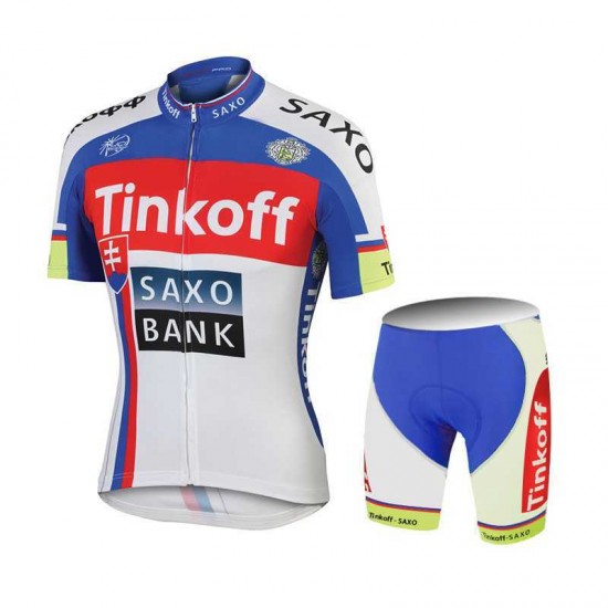 2015 Saxo bank Tionkff Fahrradbekleidung Radteamtrikot Kurzarm+Kurz Radhose Kaufen OULH0