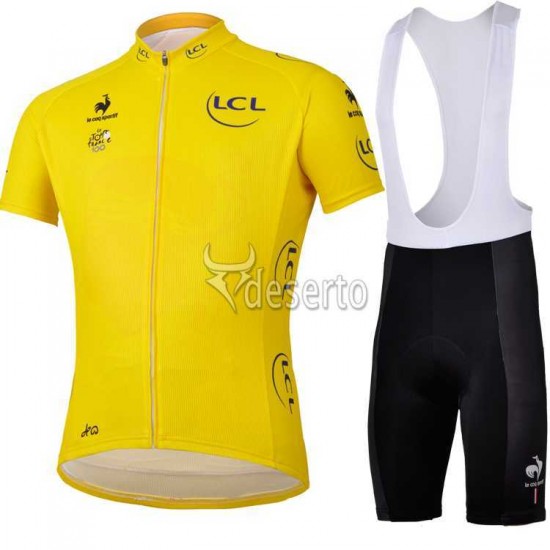 Tour de France gele Fahrradbekleidung Radteamtrikot Kurzarm+Kurz Radhose Kaufen OQVLJ