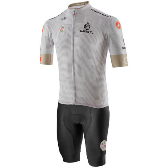 UAE Tour 2020 Fahrradbekleidung Kurzamtrikot+kurze Radhose Weiß