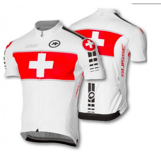 2016 ASSOS Fahrradbekleidung Radtrikot Rot weiß I4TA7