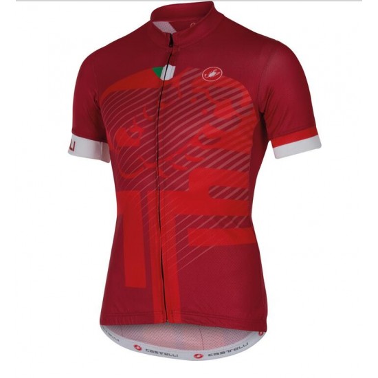 2016 Castelli Veleno Fahrradbekleidung Radtrikot Rot 1RNBB