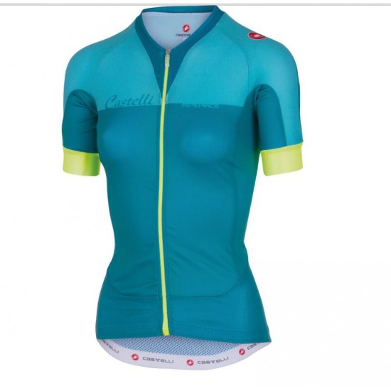 2016 Castelli vrouwen Aero Fahrradbekleidung Radtrikot grün 2TQBL