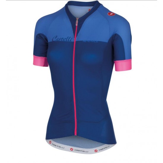 2016 Castelli vrouwen Aero Fahrradbekleidung Radtrikot blau 6ARPC