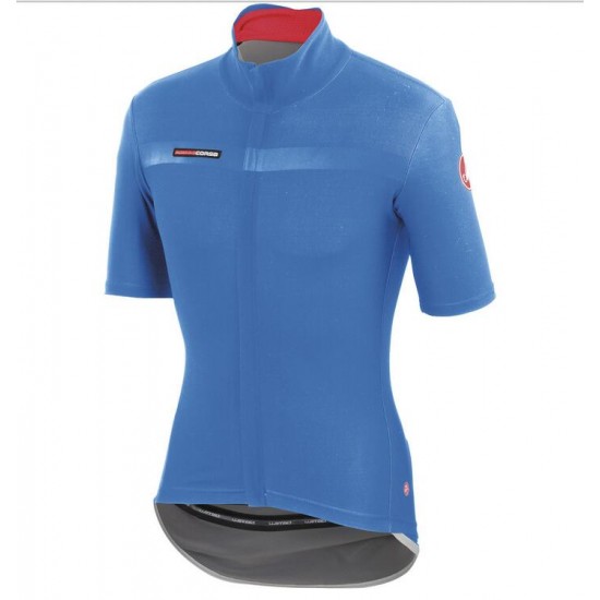 2016 Castelli Gabba 2.0 Fahrradbekleidung Radtrikot blau 7F169