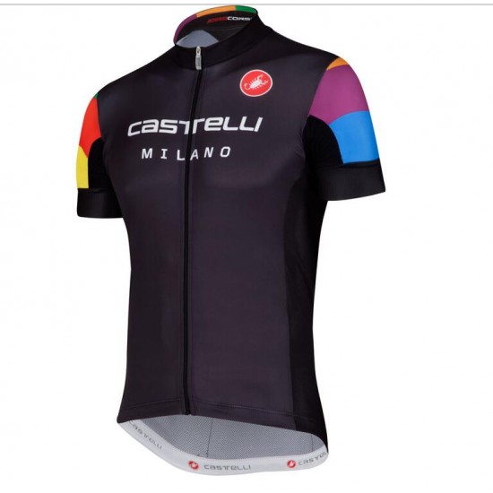 2016 Castelli Exclusive Aero Fahrradbekleidung Radtrikot Schwarz 0Z0QY