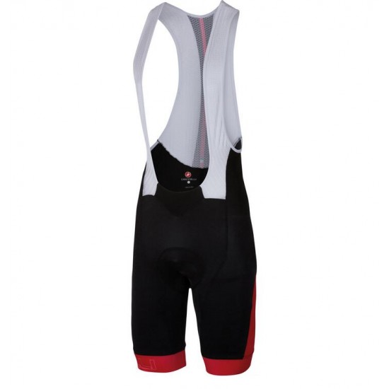 2016 Castelli Velocissimo Kurz Trägerhose Rot Schwarz 3JXTF