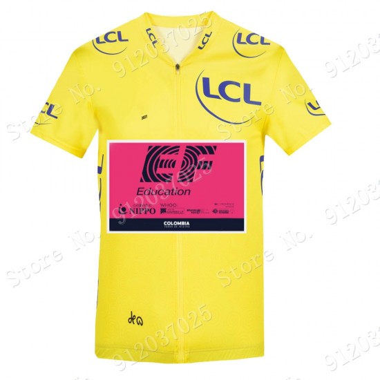 Gelb EF Education Frist Tour De France 2021 Team Fahrradtrikot Radsport 0u7tL9