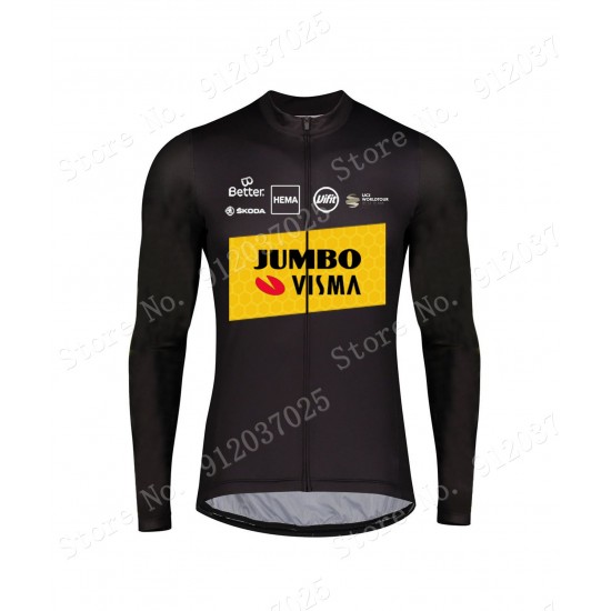 New Style Jumbo Visma 2021 Team Fietsshirt Lange Mouw 11ICOs