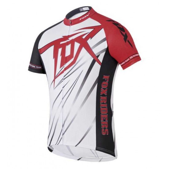 2014 Fox Bike Teams Fahrradtrikot Radsport weiß Rot 3138V