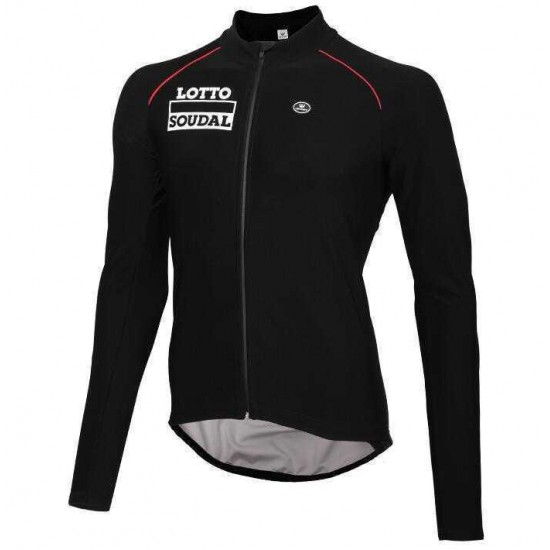 2016 LOTTO SOUDAL Fahrradbekleidung Radtrikot Langarm vliezen Schwarz 4QA2V