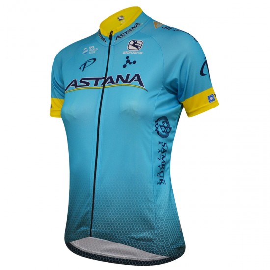 Astana 2018 Damen Fahrradbekleidung Radtrikot FISIZ