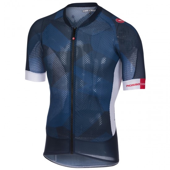 Castelli Climber's 2.0 blau Fahrradbekleidung Radtrikot AK43M