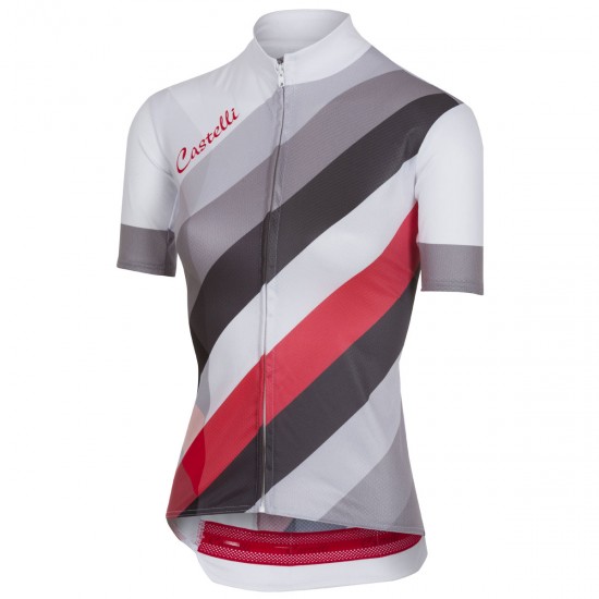 Castelli Prisma-Blanc Damen Fahrradbekleidung Radtrikot 5Q1E8