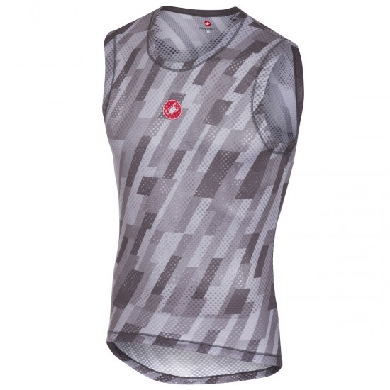 Castelli Pro Mesh-Gris Mouwloze 8NPM9