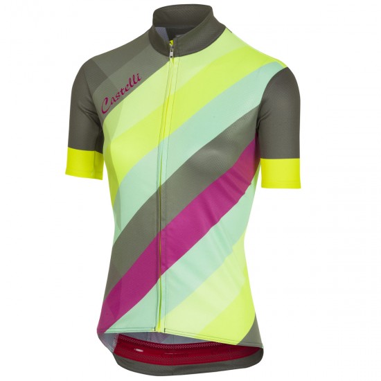 Castelli Prisma-Gris Damen Fahrradbekleidung Radtrikot CXWYW