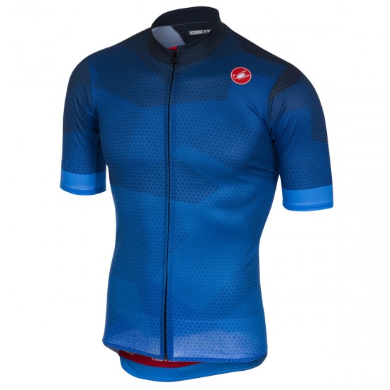 Castelli Flusso blau Fahrradbekleidung Radtrikot GQN43