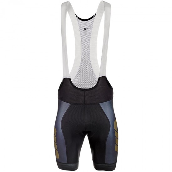 Cipollini Prestige Schwarz gold Kurz Trägerhose ETPBP