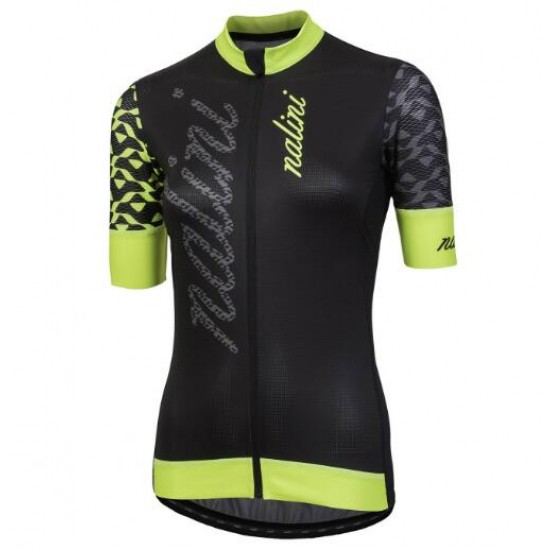 Nalini AHS Stilosa black/yellow Damen Fahrradbekleidung Radtrikot 5GCEY