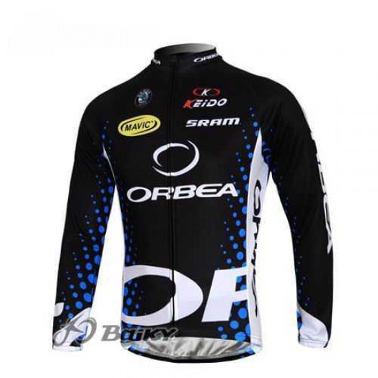 Orbea Pro Team Radtrikot Langarm Schwarz blau 63K6S