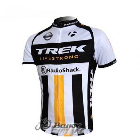 RidioShack Trek Nissan Livestrong Fahrradtrikot Radsport weiß Schwarz gelb ESQ7D