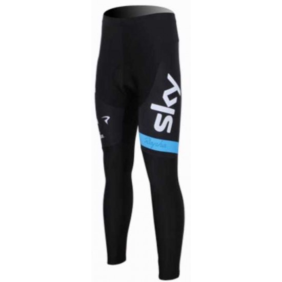 Teams Sky Lange Fahrradhose Schwarz blau 2013 F4F74