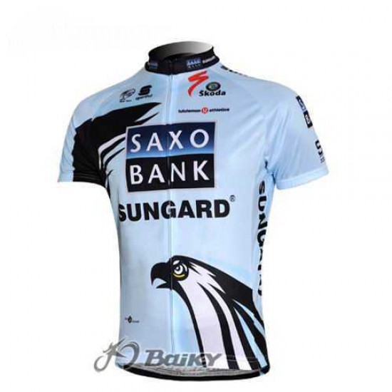 Saxo Bank Sungard Pro Team Fahrradtrikot Radsport weiß 1K595