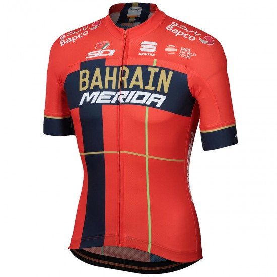 Team Bahrain Merida 2019 Fahrradbekleidung Radtrikot B5E2E